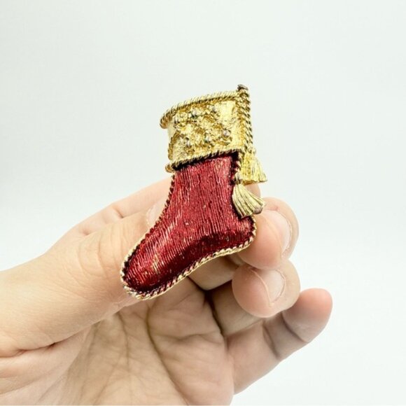 Vintage 5 Sets Christmas Themed Enamel Gerry’s Signed Brooches - Picture 6 of 12